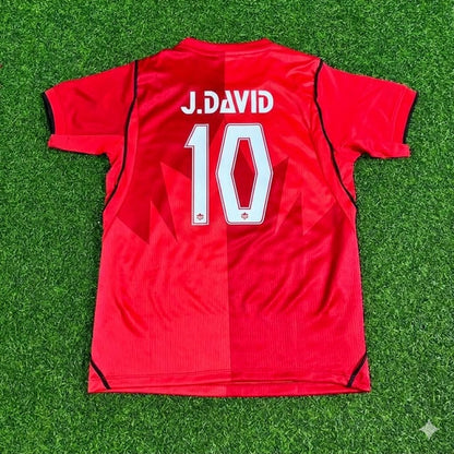 Jonathan David Canada 2026 World Cup Home Red Football Jersey