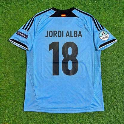 Jordi Alba Spain EURO 2012 Final Retro Football Jersey