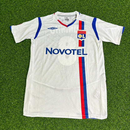 Juninho Pernambucano Olympique Lyonnais 2008 2009 Home White Retro Football Jersey Kit