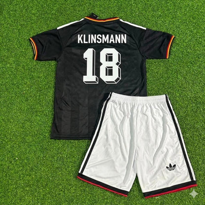 Jürgen Klinsmann Germany Black Retro Kids Football Jersey Kit