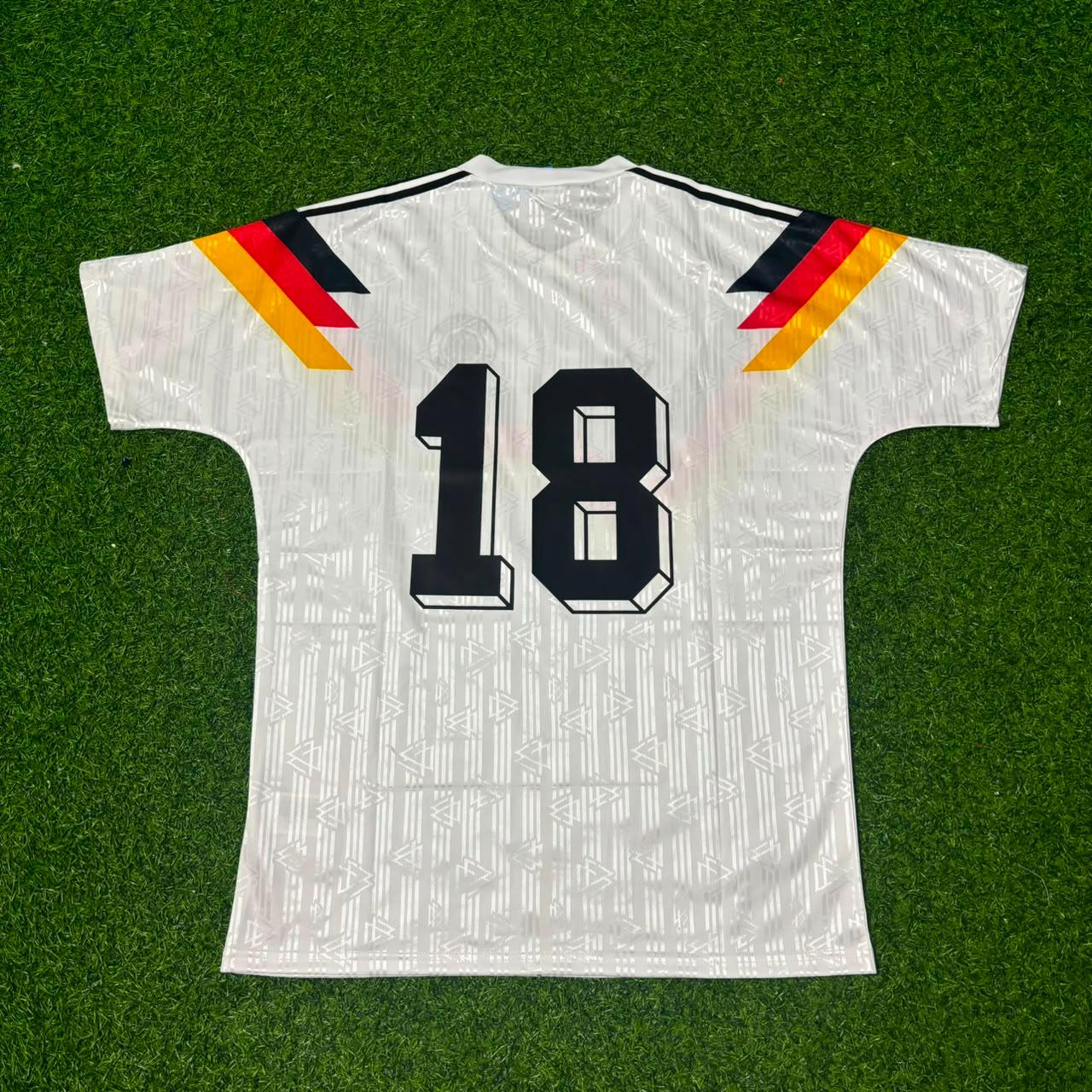 Germany World Cup 1990 Jürgen Klinsmann Deutschland Retro Fußballtrikot