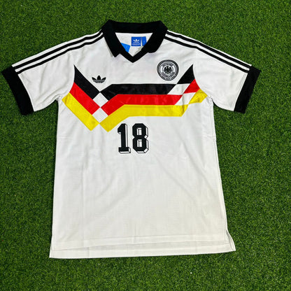 Jürgen Klinsmann Deutschland 1992 Retro Polo Fußballtrikot Jersey