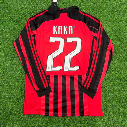Kaká 22 Milan 2007/2008 Red & Black Home Retro Football Jersey Kit