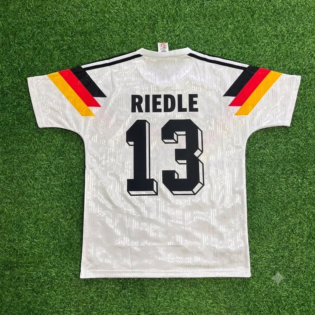 Germany World Cup 1990 Karl-Heinz Riedle Retro Football Jersey Kit