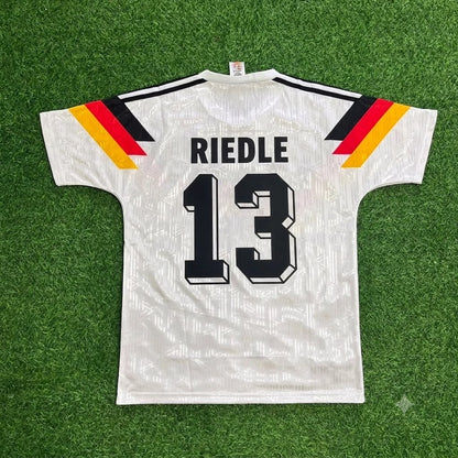Germany World Cup 1990 Karl-Heinz Riedle Retro Football Jersey Kit