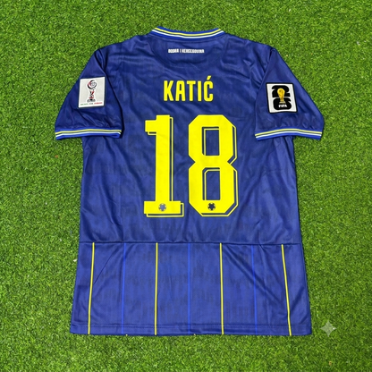 Bosnia and Herzegovina World Cup 2026 Nikola Katic Blue Football Jersey