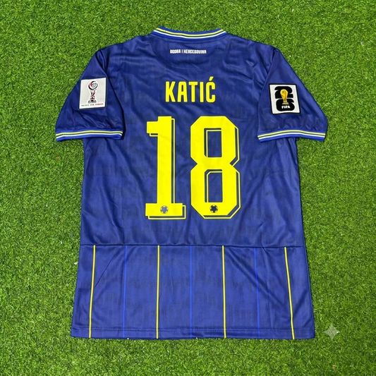 Bosnia and Herzegovina World Cup 2026 Nikola Katic Blue Football Jersey