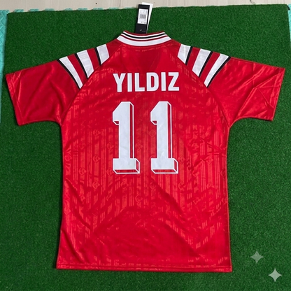 Kenan Yildiz Türkiye Turkey Red Nostalgic Retro Football Jersey Kit