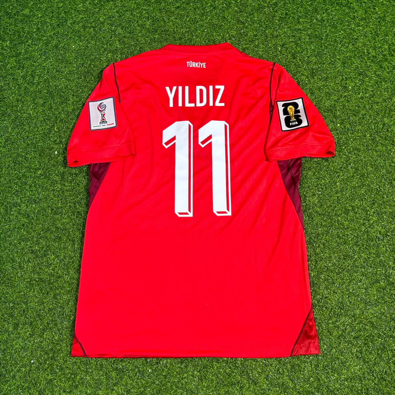 Turkey Türkiye World Cup 2026 Kenan Yıldız #11 - - Home Red - Football Jersey - Milli Forma