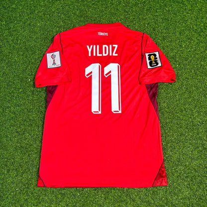 Turkey Türkiye World Cup 2026 Kenan Yıldız #11 - - Home Red - Football Jersey - Milli Forma