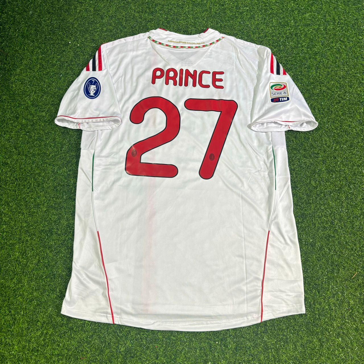 Kevin-Prince #70 Boateng Milan 2011-2012 White Away Retro Football Jersey Kit