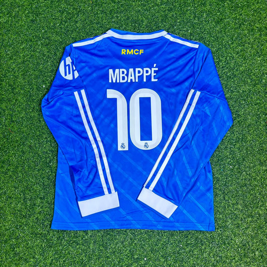 Kylian Mbappe Real Blue New Season Long Sleeve Jersey