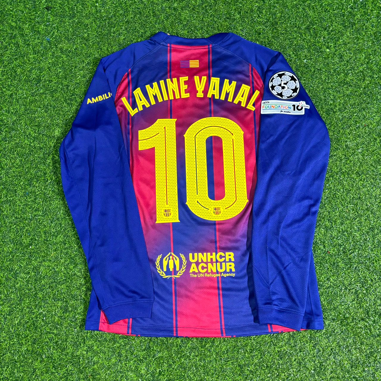 Lamine Yamal 10- Barcelona 2025-2026 Long Sleeve Football Jersey