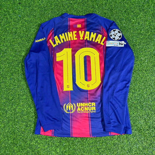 Lamine Yamal 10- Barcelona 2025-2026 Long Sleeve Football Jersey