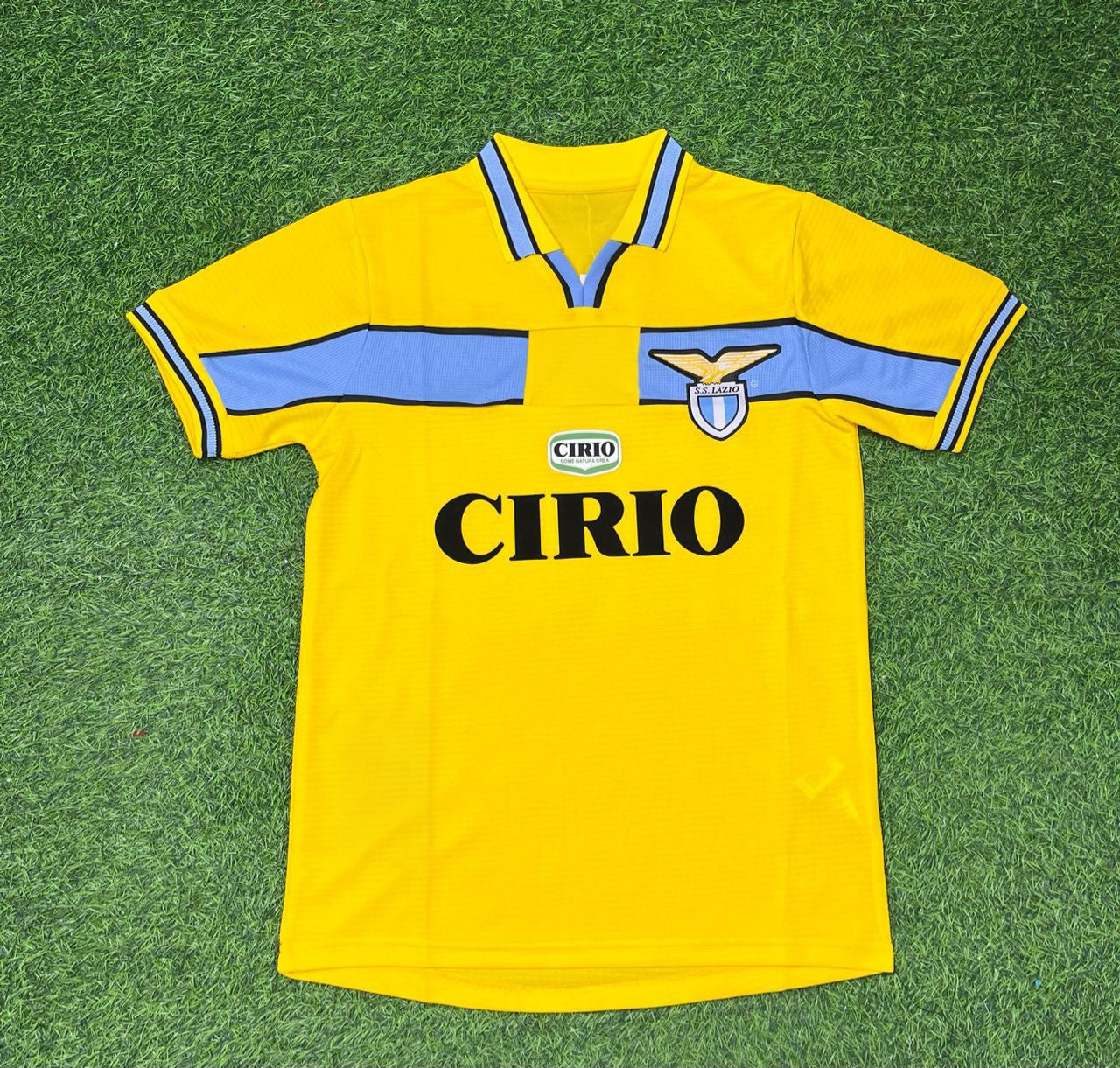 Lazio 1998-2000 Yellow Retro Football Jersey Kit