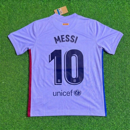 Lionel Messi #10 Barcelona 2021 22 Season Retro Football Jersey