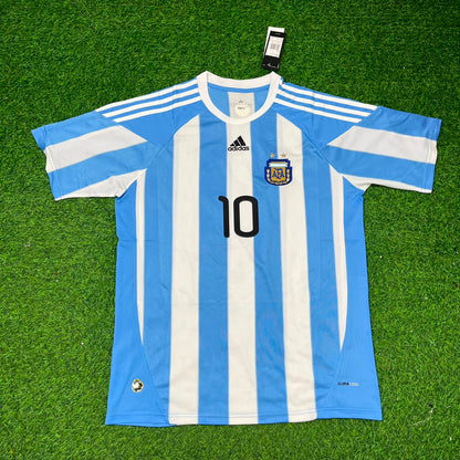 Argentina World Cup 2010 Lionel Messi 10- Retro Football Jersey