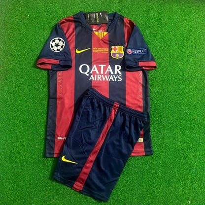 Lionel Messi Barcelona 14/15 Home Kids Football Jersey Kit for Children