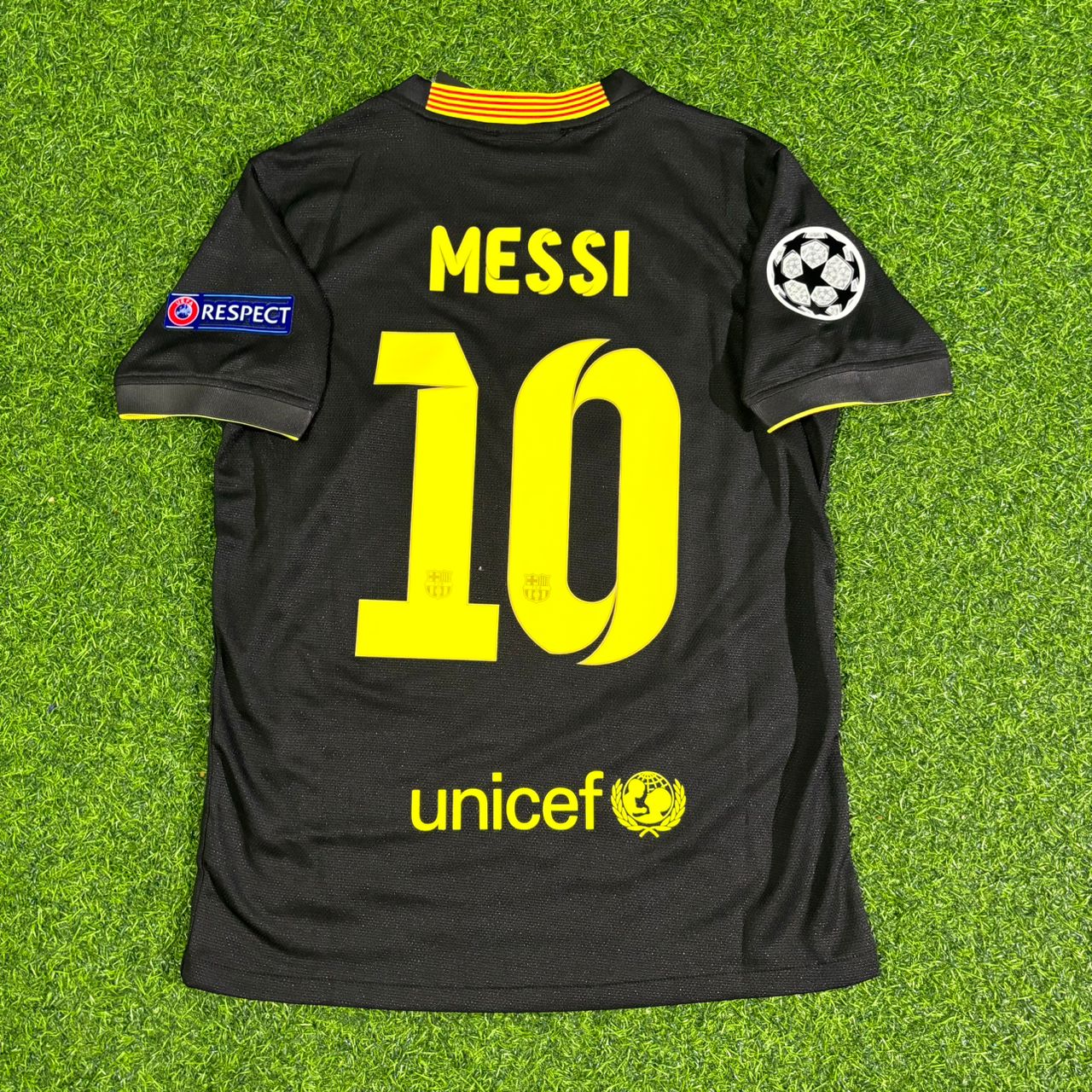 Barcelona Lionel Messi #10 2013-2014 Black Retro Football Jersey