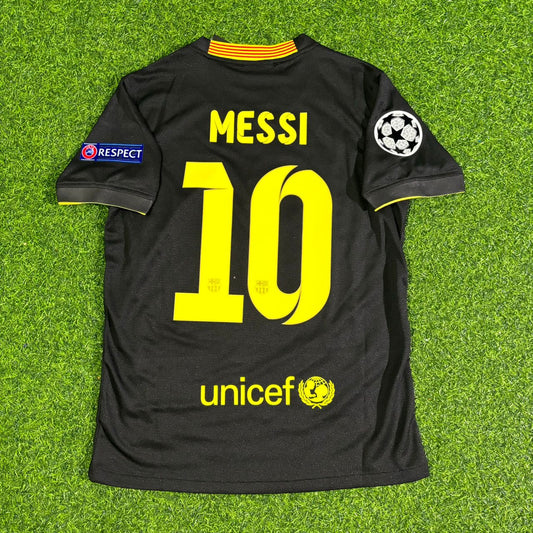 Barcelona Lionel Messi #10 2013-2014 Black Retro Football Jersey