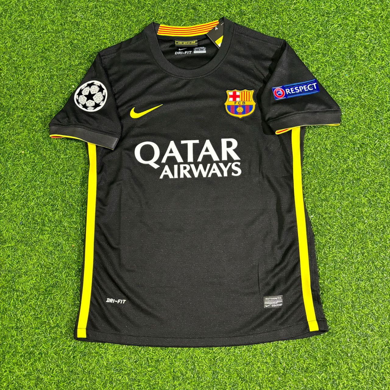 Barcelona Lionel Messi #10 2013-2014 Black Retro Football Jersey