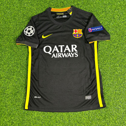 Barcelona Lionel Messi #10 2013-2014 Black Retro Football Jersey
