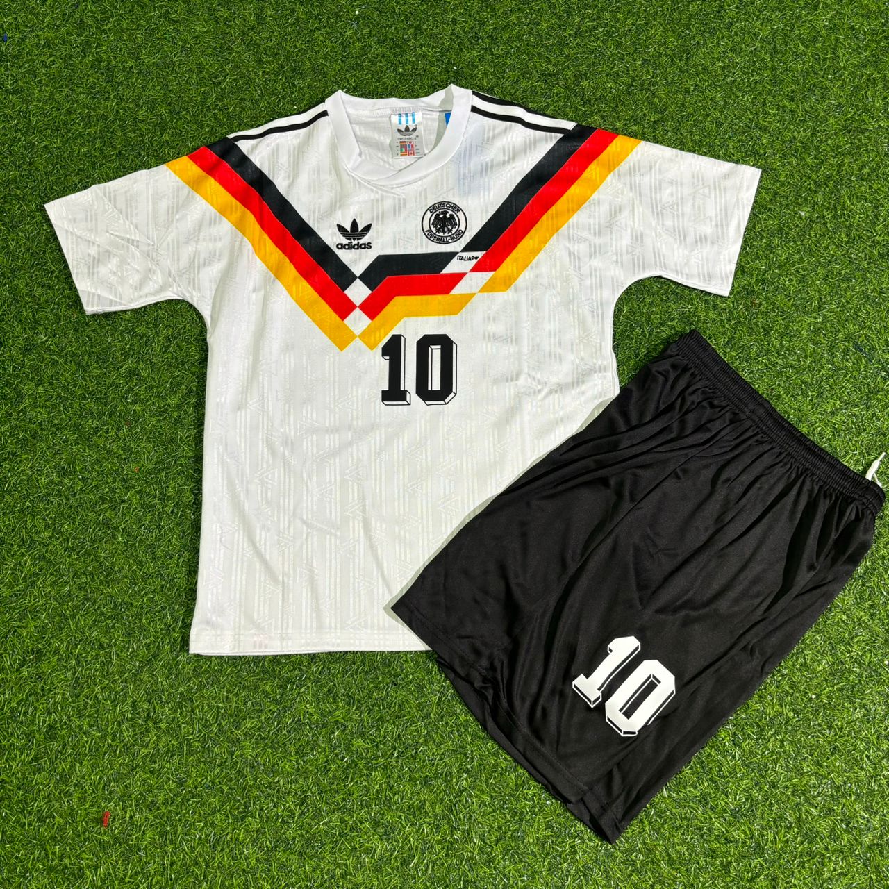Germany World Cup 1990 Lothar Matthäus 10 - Deutschland Retro Kids Football Jersey - Deutschland Retro Kinder WM 1990