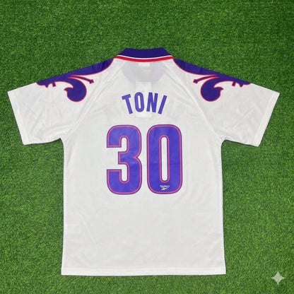 Luca Toni Fiorentina Retro White Football Jersey Kit