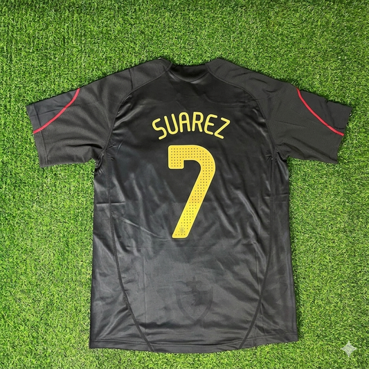 Luis Suarez Liverpool 2009/10 Black Retro Football Jersey Kit