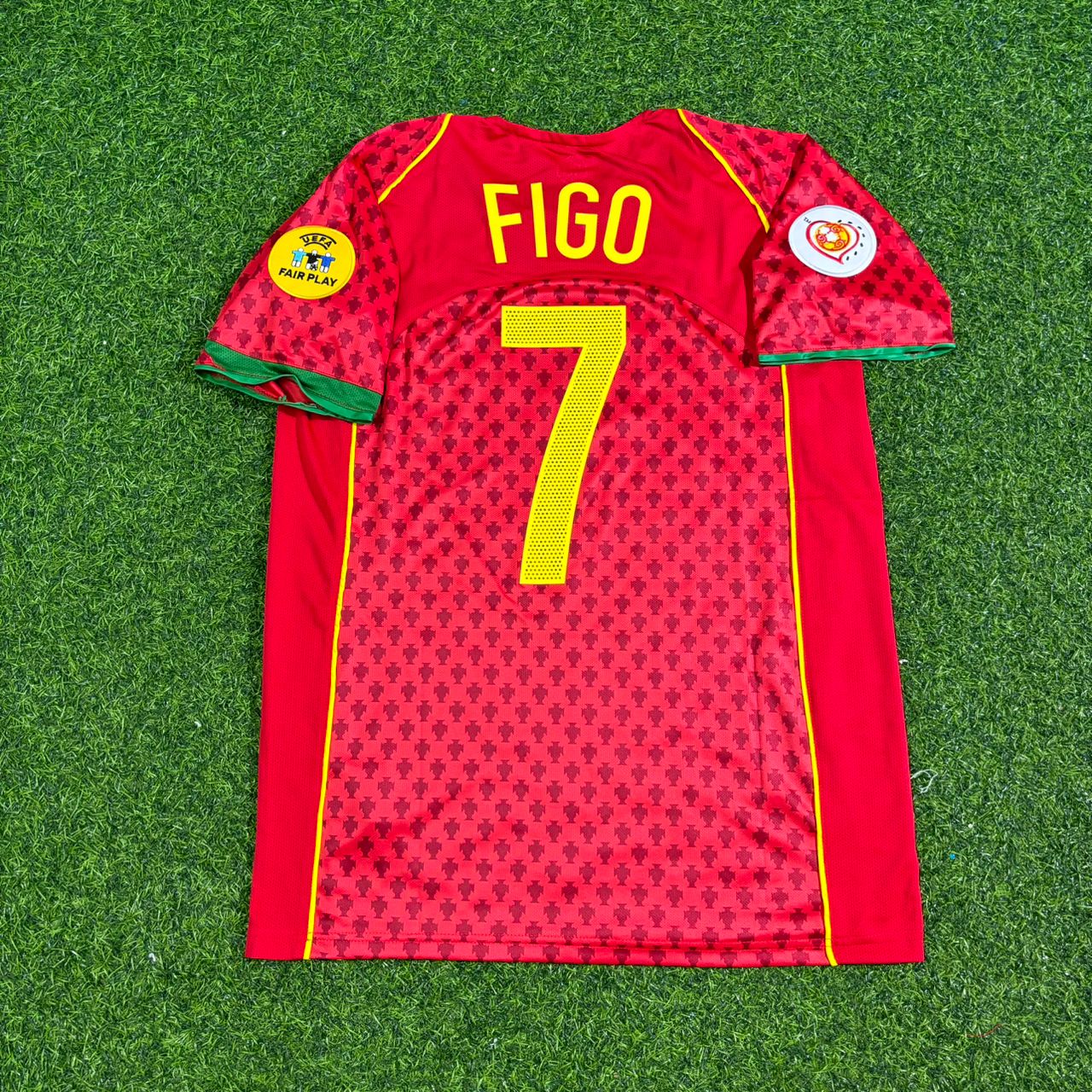 Portugal EURO 2004 Luis Figo Retro Home Red Football Jersey