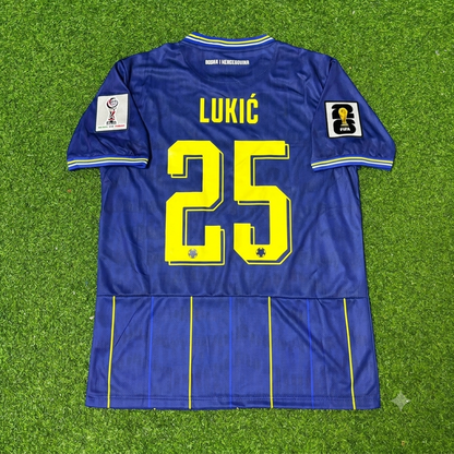Bosnien und Herzegowina Weltmeisterschaft 2026 Jovo Lukic Blaues Fußballtrikot