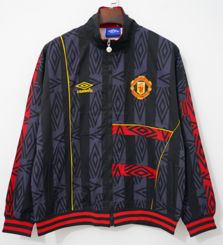 Manchester United 1993/1995 Black & Red Windbreaker Hoodies Paradise Edition