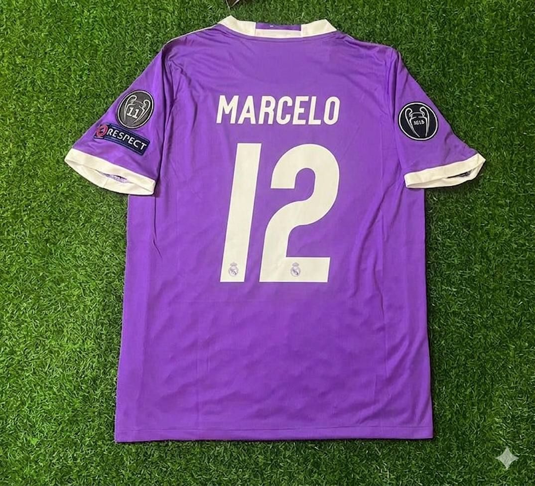 Marcelo #12 Real CL Final Jersey Trikot Soccer Shirt