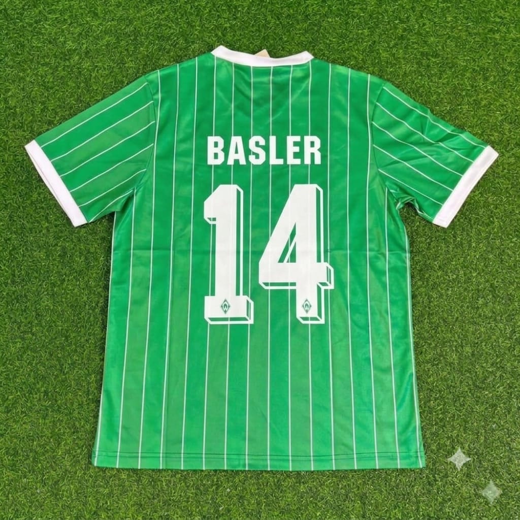 Mario Basler Werder Bremen Commemorative Heim Retro Fußballtrikot Jersey