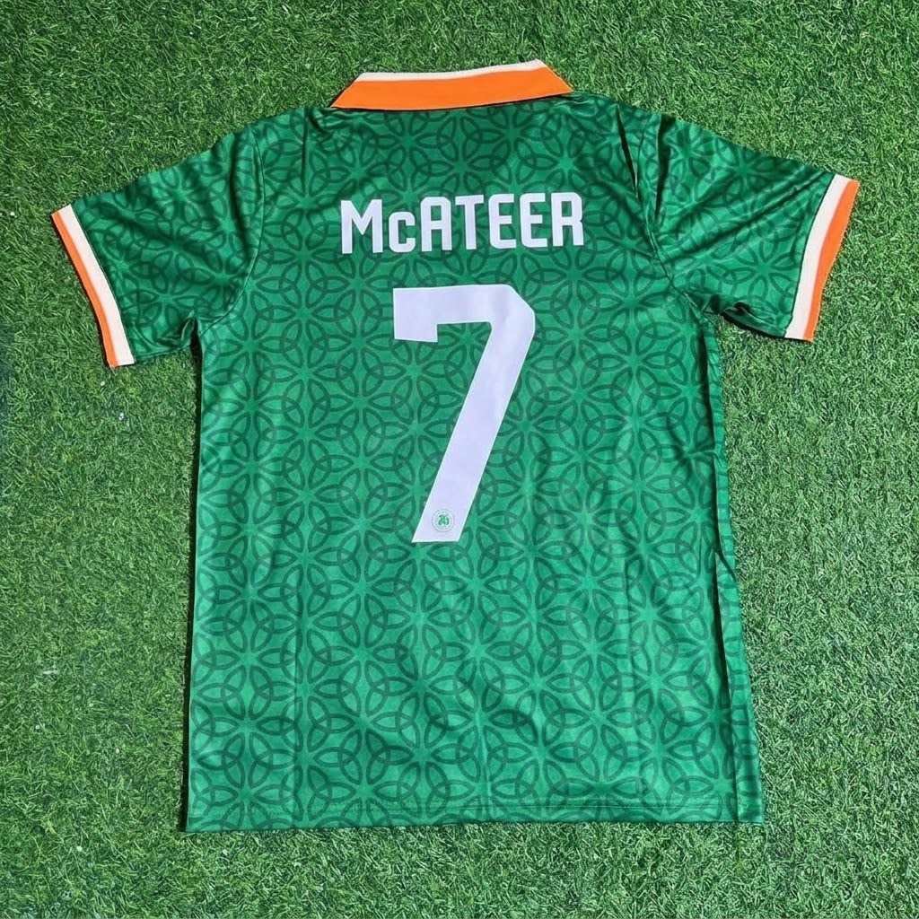 Ireland Jason McAteer St.Patrick's Day Special Soccer Football Jersey