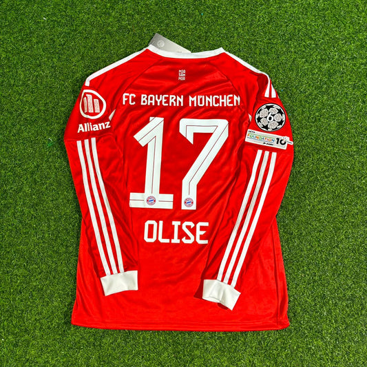 Michael Olise Bayern Munich 2026 Champions League Long Sleeve Football Jersey Kit
