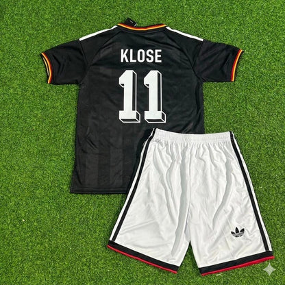 Miroslav Klose Germany Black Retro Kids Football Jersey Kit