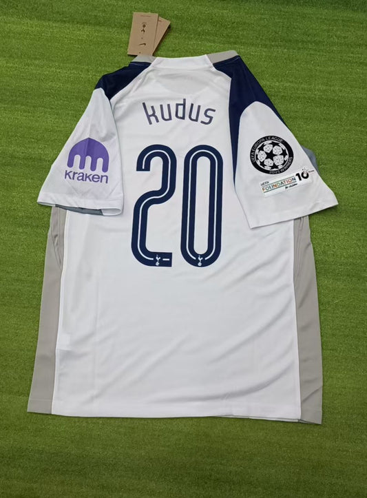 Mohammed Kudus Tottenham Home white 2026 Football Jersey Camisate