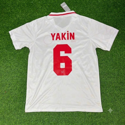 Switzerland World Cup 1994 Murat Yakin White Retro Football Jersey