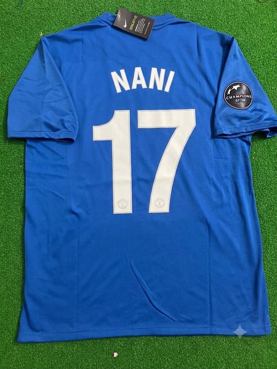 Luis Nani Manchester United 2008 Champions League Retro Football Jersey