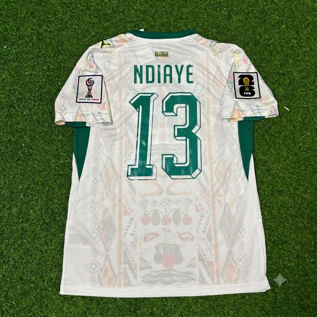 Senegal World Cup 2026 Iliman Ndiaye Home Football Jersey