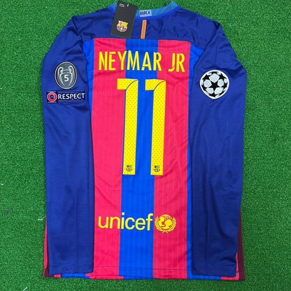 Barcelona Neymar JR 2016 Retro Football Jersey