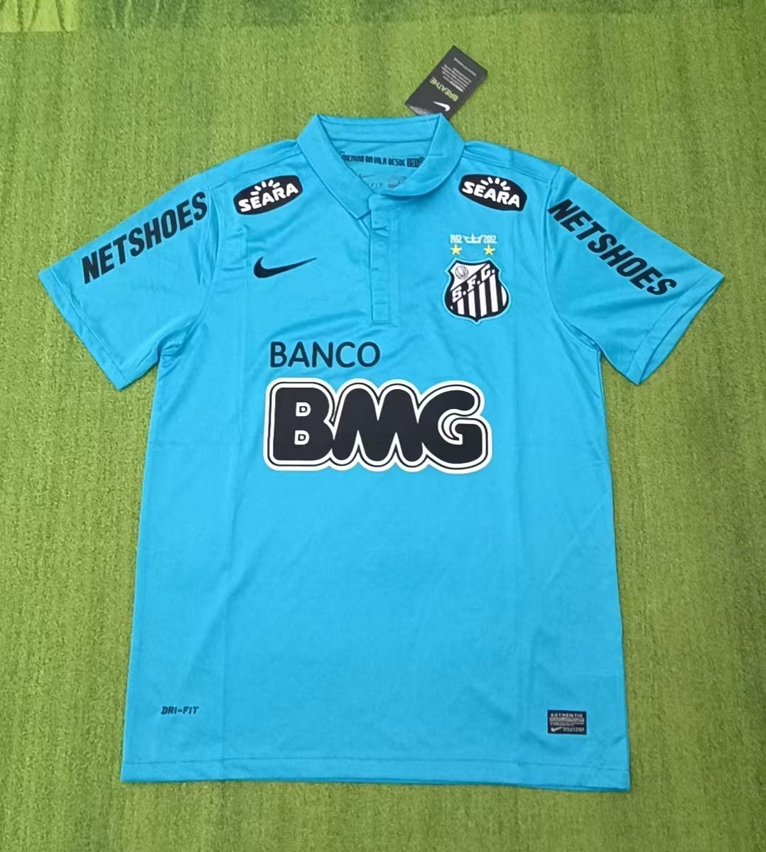 Santos FC Neymar JR Number #10 2011 2012 Retro Football Jersey