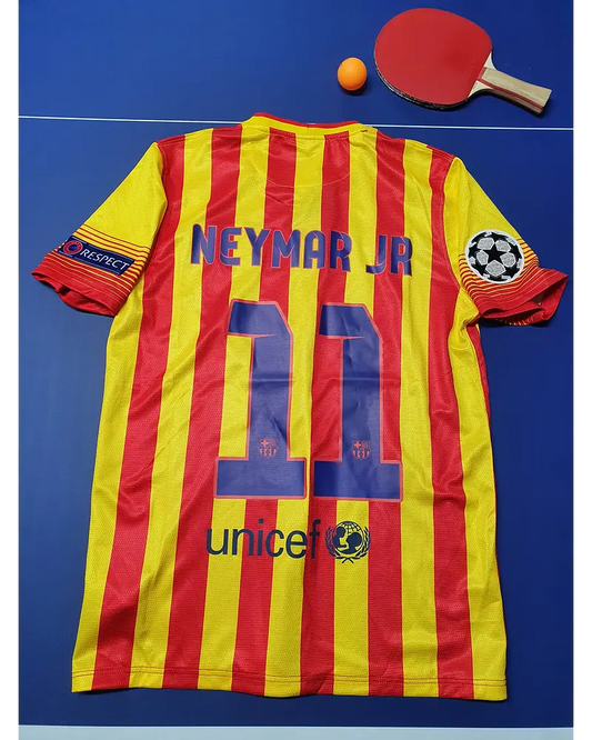 Neymar Jr. 11 - Barcelona 2013/2014 Yellow Red Retro Jersey Trikot