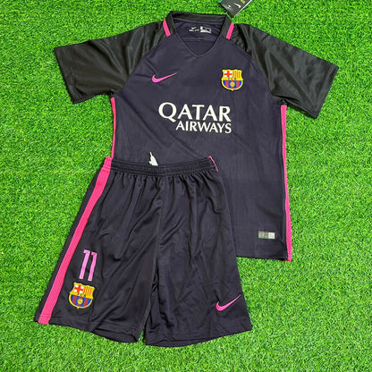 Barcelona Neymar Jr 2014/15 Retro Black Pink Kids Football Jersey