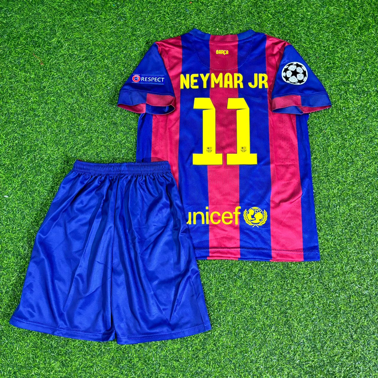 Barcelona Neymar Jr 2015 Final Home Kids Kit Kids Football Jersey Kit