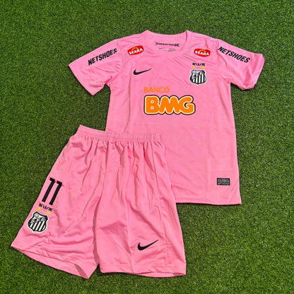 Santos FC Neymar Jr Kids Pink Retro Football Jersey