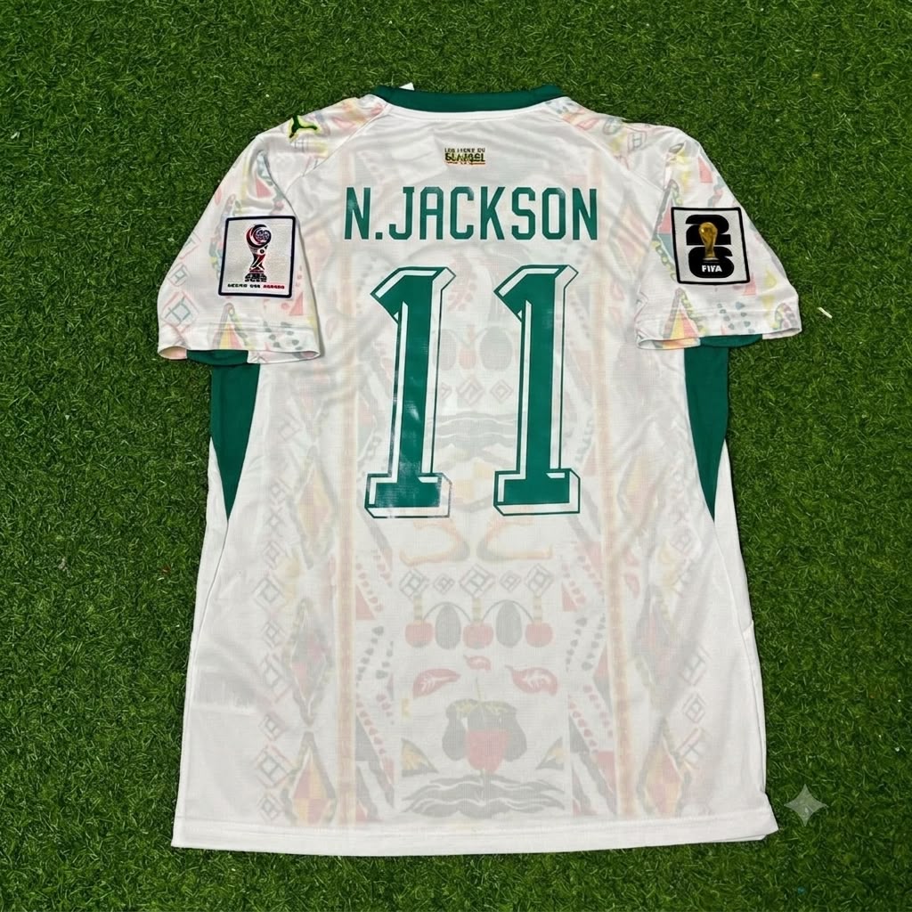 Senegal World Cup 2026 Nicolas Jackson Home Football Jersey