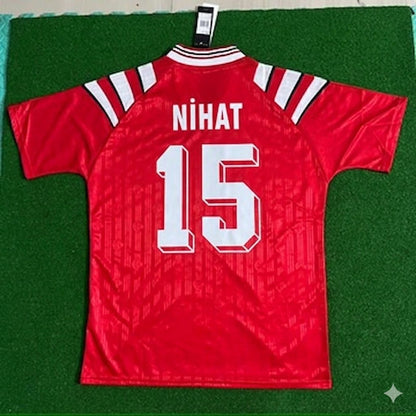 Nihat Kahveci Türkiye Turkey Red Nostalgic Retro Football Jersey Kit