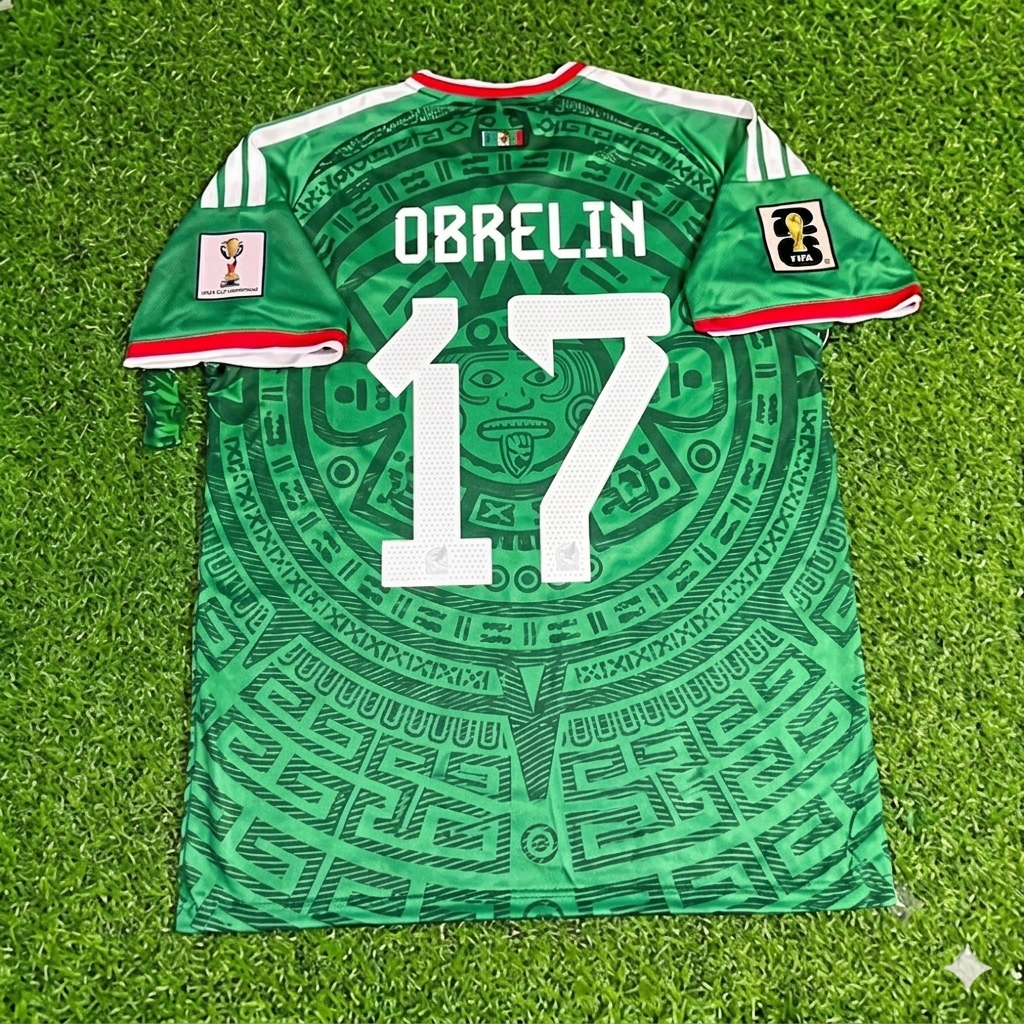 Mexico World Cup 2026 Obrelin Pineda Home Green Football Jersey